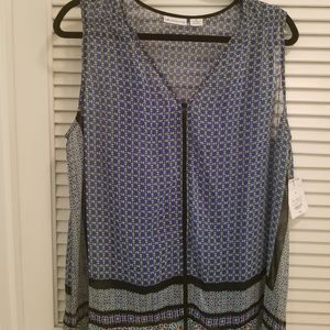 Sleeveless Blouse  Color: Ideal Blue Multi